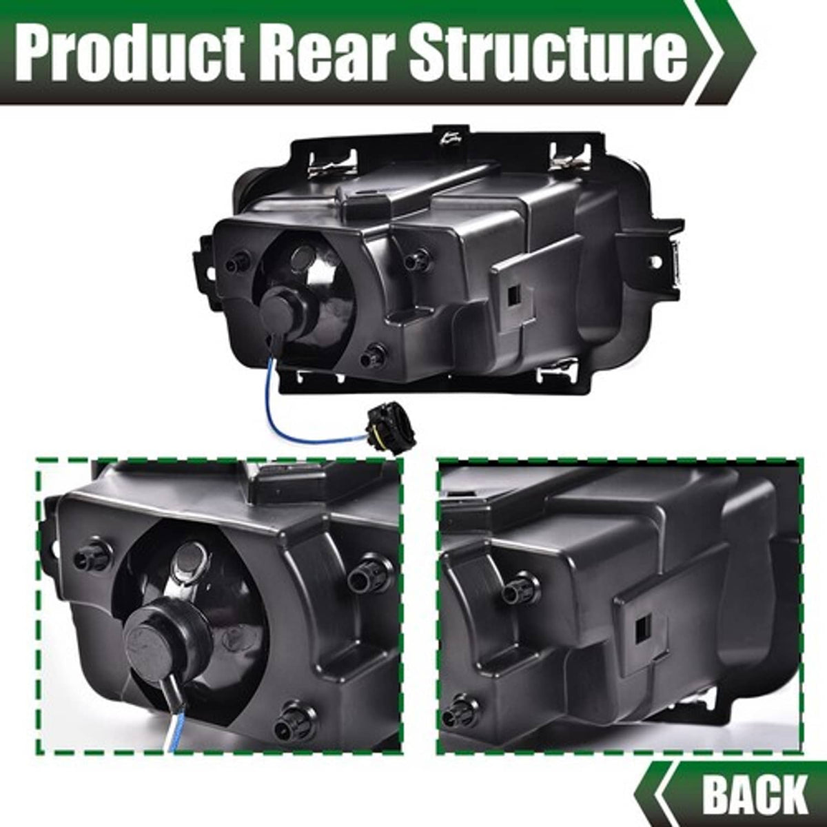 Solid Spare Fit For 2013 2014 2015 Chevrolet Silverado Clear Fog Lights W/Bulb Left+Right