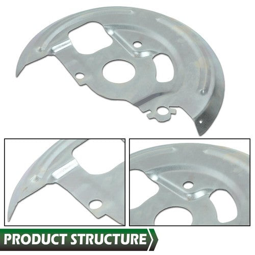 Solid Spare Disc Brake Caliper Brackets + Backing Plates Dust Shields A Body For GM Chevelle
