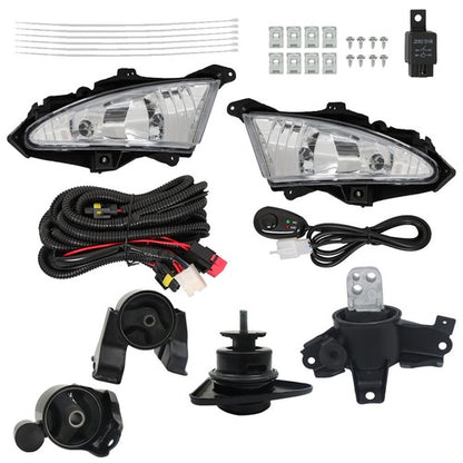 Solid Spare Front Fog Light Left+Right For 2007-2010 Hyundai Elantra Engine Motor Mount 4pcs