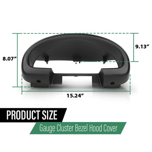 Solid Spare Fit For 1990-1993 Mazda Miata Gauge Hood Cover Instrument Cluster Bezel Black