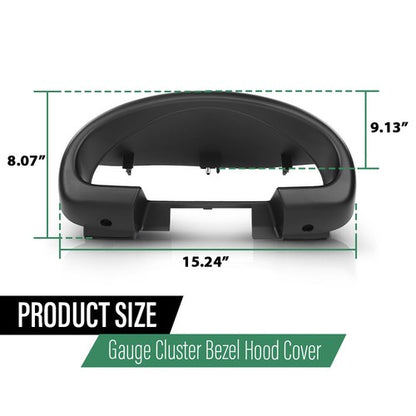 Solid Spare Fit For 1990-1993 Mazda Miata Gauge Hood Cover Instrument Cluster Bezel Black