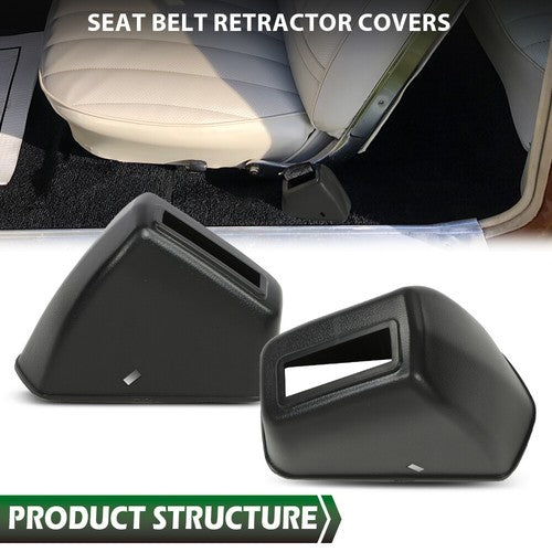 Solid Spare Fit For 1967-1972 A-Body Front Bench / Bucket Seat Plastic Belt Retractor Covers