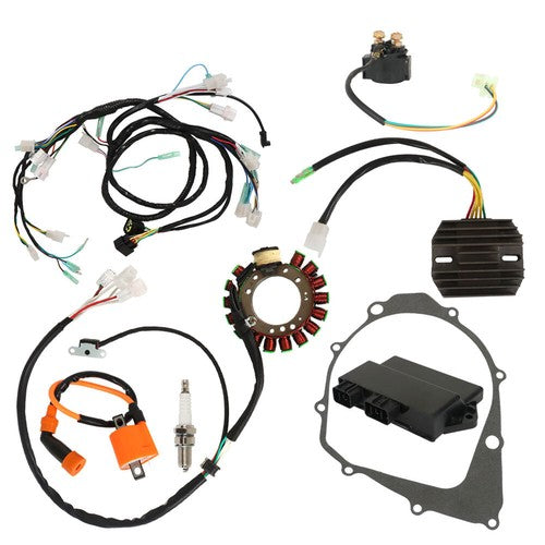 Solid Spare Wire Harness Ignition Coil CDI Stator & Gasket For Yamaha Warrior 350 YFM350X