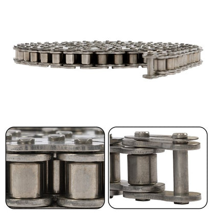 Solid Spare 60SS Heavy Duty Roller Chain 10 feet With 2 Connecting Links Carbon Steel ?