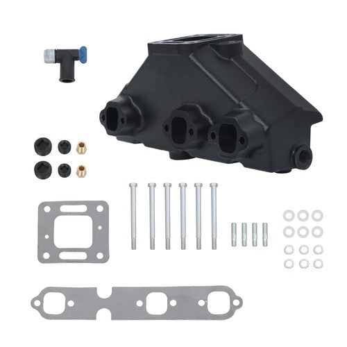 Solid Spare 2× Exhaust Manifold For MerCruiser GM V6 1985-2002 175 185 205 262 4.3L 99746A17