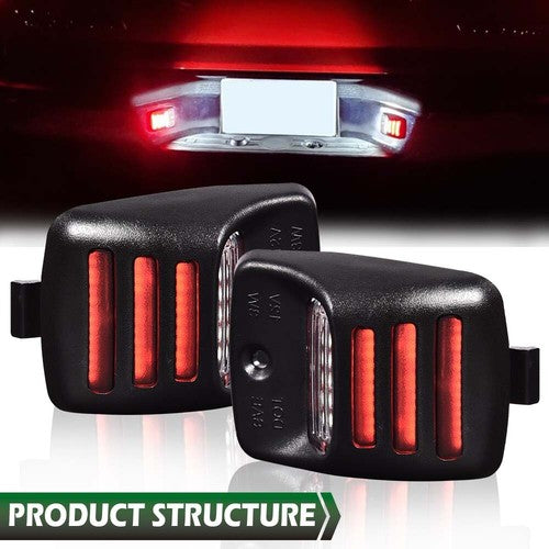 Solid Spare Fit For 05-2015 Toyota Tacoma/00-13 Tundra LED Rear Bumper License Plate Lights