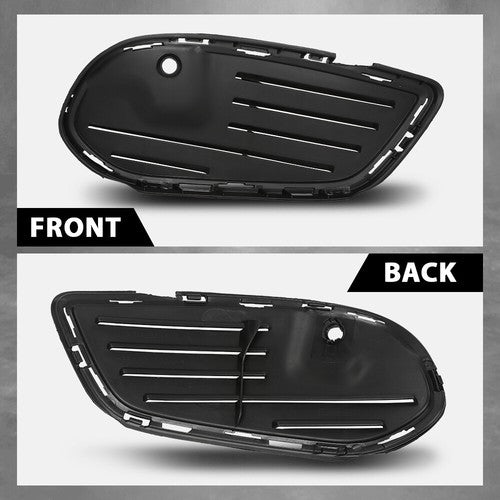 Solid Spare Front Bumper Insert Fog Light Cover Fit For 2015-2018 Mercedes Benz C-Class