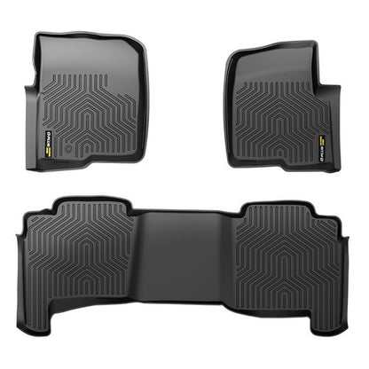 Solid Spare TPE Floor Mats Liners Fit For 2004-2008 Ford F-150 Super Crew Cab All Weather