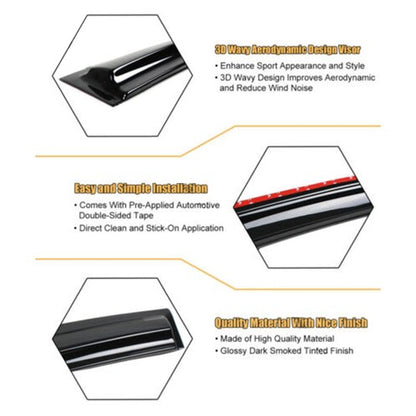 Solid Spare 4pcs Window Visors For Toyota Corolla 2003 2004-2008 Smoke Sun Rain Vent Shade