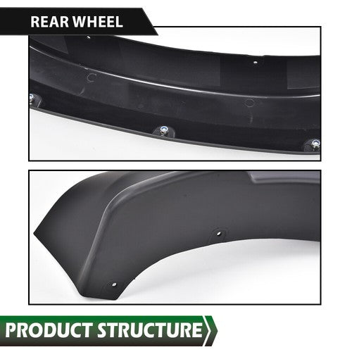 Solid Spare Pocket Rivet Style Bolt on Fender Flares Fit For 2019-2023 Chevy Silverado 1500