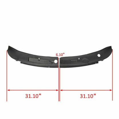 Solid Spare Windshield Wiper Improved Cowl Panel Vent Grille Hood For 1999-2004 Ford Mustang