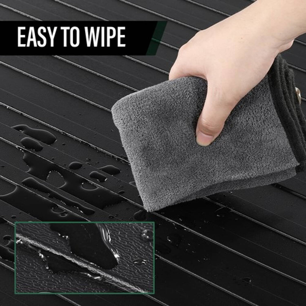 Solid Spare Fit For 20-24 Tesla Model Y TPE Front+Rear Trunk Mats Storage Cargo Liner