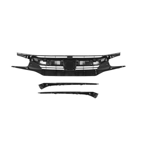 Front Bumper Grille Grill W/Chrome Eyelid Molding For 2016-18 Honda Civic Sedan