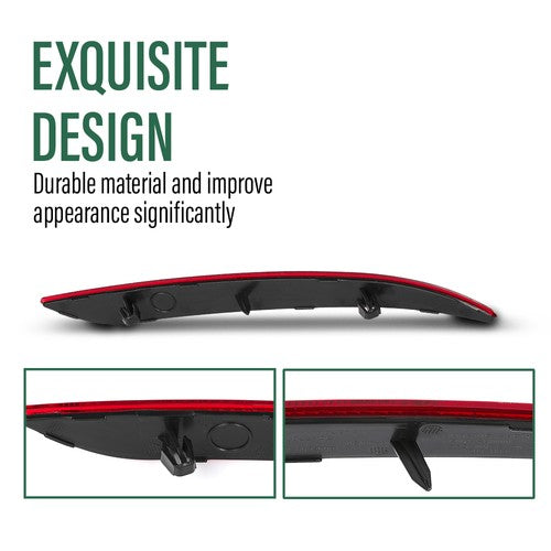 Solid Spare Rear Bumper Reflector Left Side Fit For Tesla Model 3 2017-2023 1077406-00-F