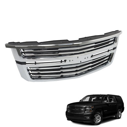 Solid Spare Plastic Front Upper Grille Chrome For Chevy Tahoe/Suburban LTZ 15-20 GM1200704