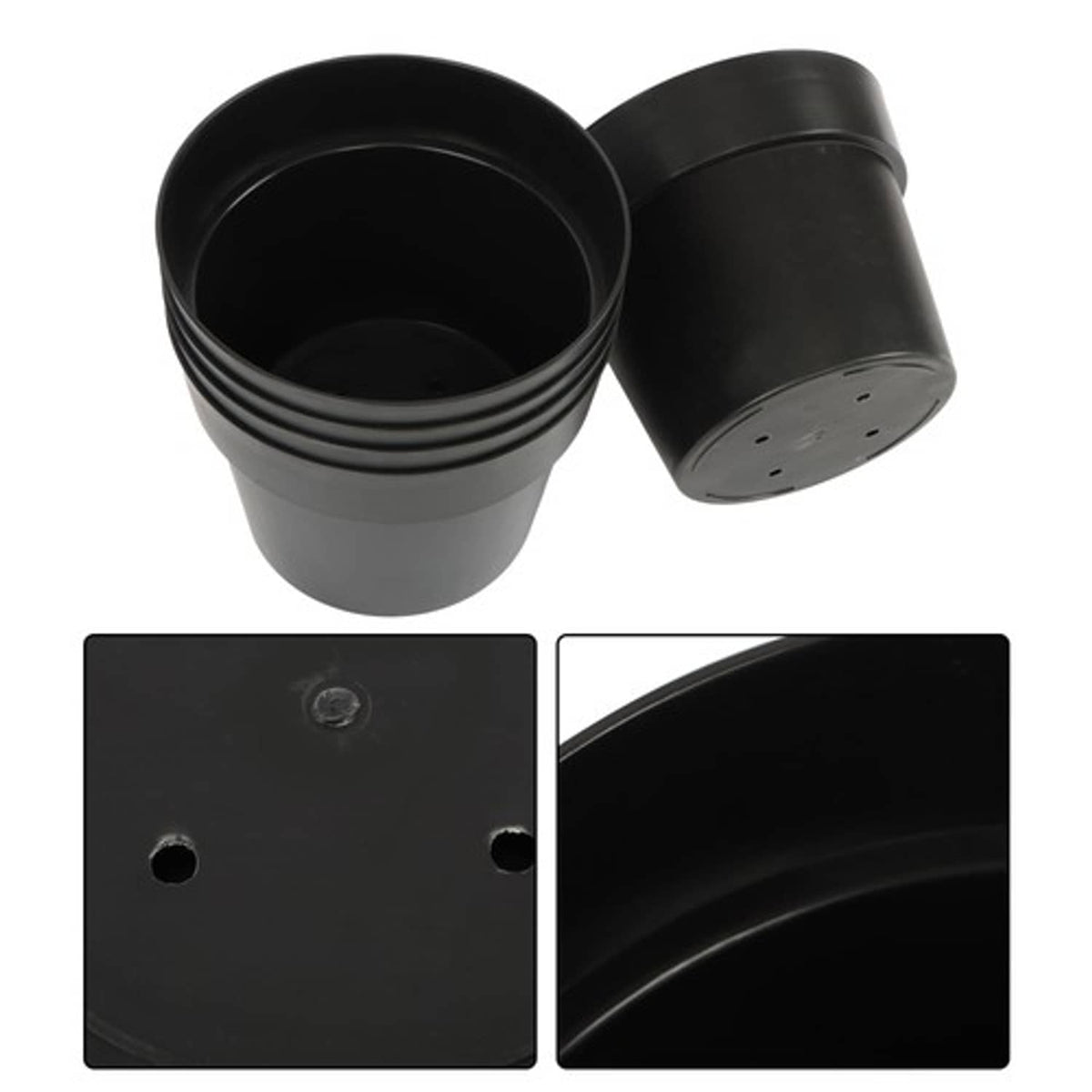Solid Spare Heavy Duty 5 Gallon Planters Plastic Nursery Pots Flower Plant Pots 5 Pack