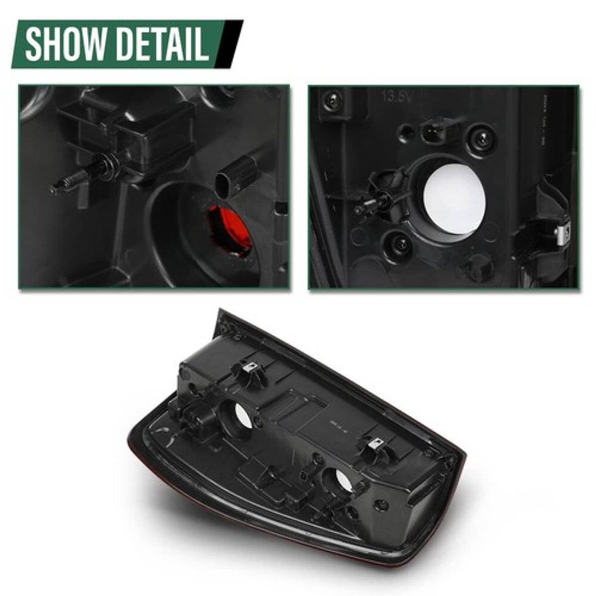 Solid Spare Fit For 2019-2022 GMC Sierra 1500 2500 3500 Left+Right Tail Lights Brake Lamps