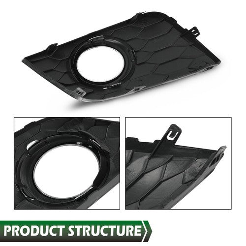 Solid Spare Fit For 16-19 Nissan Sentra Front Bumper Fog Light Bezel Left+Right Side