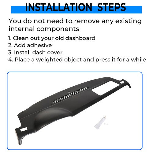Solid Spare Dash Cover Cap Black For 2007-2014 Avalanche Suburban Tahoe Yukon Panel Pad