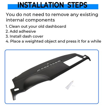 Solid Spare Dash Cover Cap Black For 2007-2014 Avalanche Suburban Tahoe Yukon Panel Pad