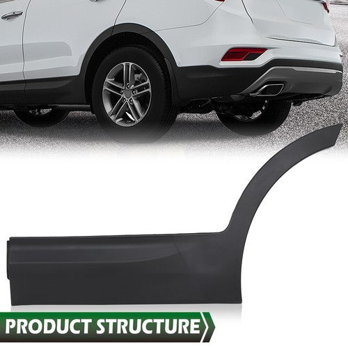 Solid Spare Rear Left Side Door Lower Molding Door Garnish Fit For 2013-2018 Santa Fe Sport