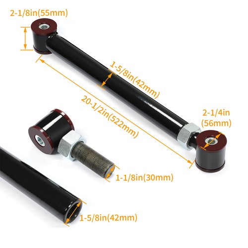 Solid Spare For Dodge Ram 94-09 4X4 Upgraded Adjustable Front Upper Lower Control Arms 0-6"