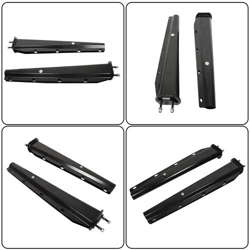 Solid Spare New 2-1/2" Bolt Spacing 30" Black Mud Flap Hanger Set Spring Loaded Straight