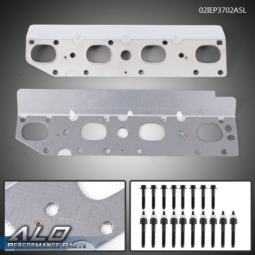Solid Spare Exhaust Manifold Gasket L+R Bolt Stud Fit For 2009-2018 Ram 1500 2500 3500 5.7L