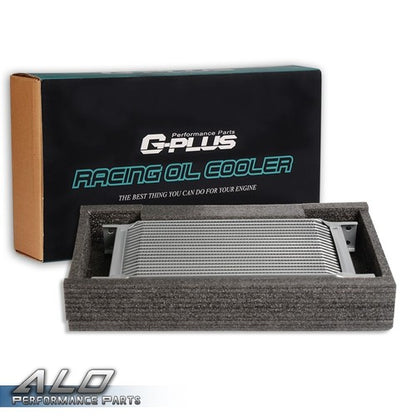 Solid Spare Universal 19 Row 10AN Aluminum Engine Oil Cooler+Filter Relocation Adapter Kit