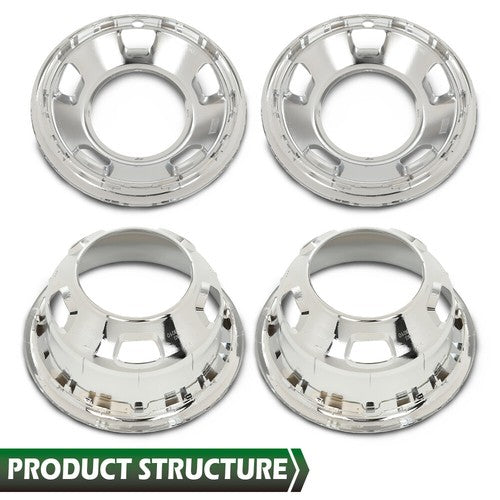 Solid Spare Fit For 03-18 DODGE RAM 3500 17" Dually Wheel Simulators Dual Skins Liner
