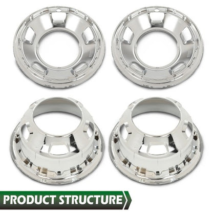 Solid Spare Fit For 03-18 DODGE RAM 3500 17" Dually Wheel Simulators Dual Skins Liner