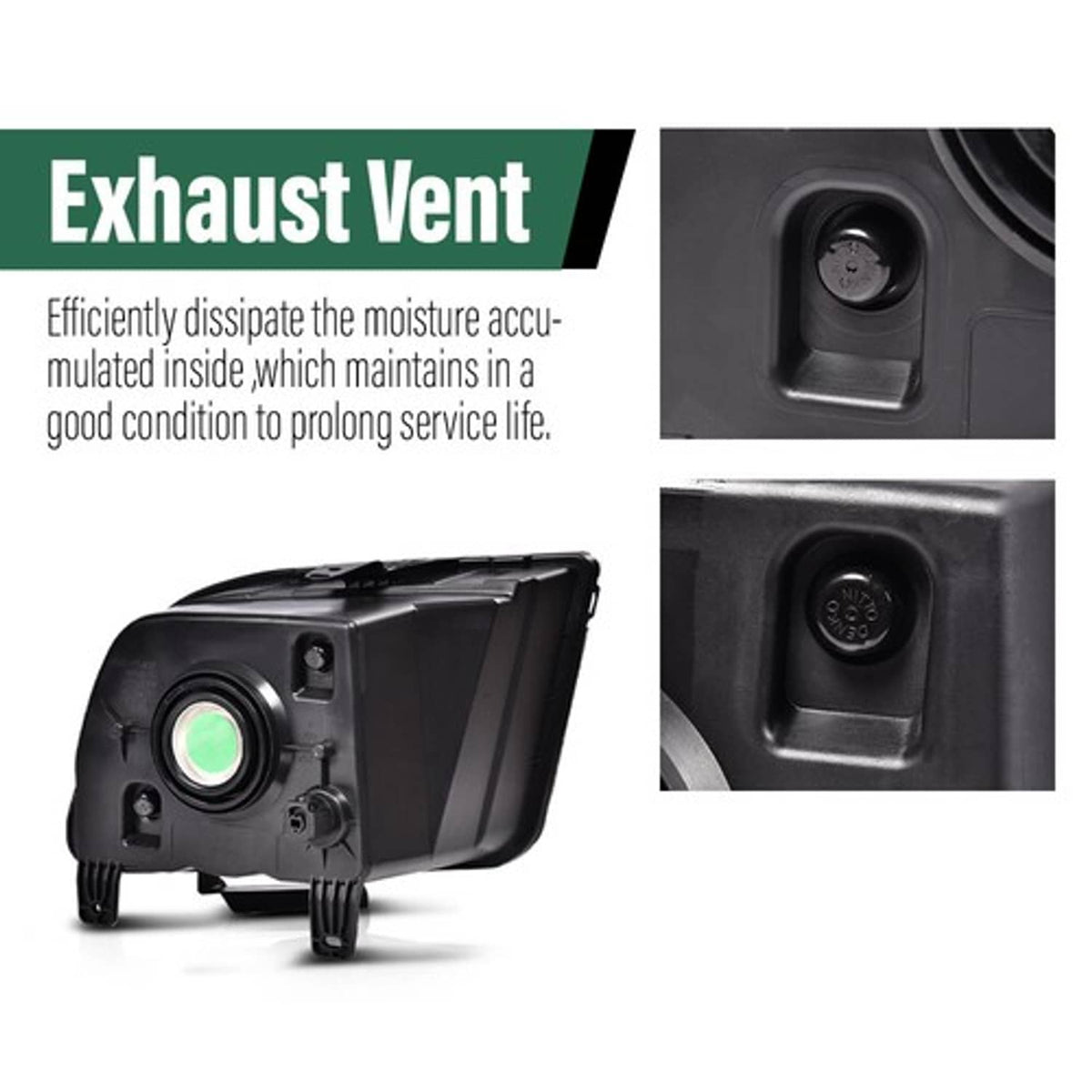 Solid Spare Headlights Fit For Ford Mustang 2005-2009 Black Housing Smoke Lens Headlamps