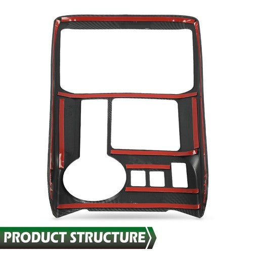 Solid Spare Fit For 10-2022 4Runner Carbon Look Center Console Gear Shift Panel Cover Trim