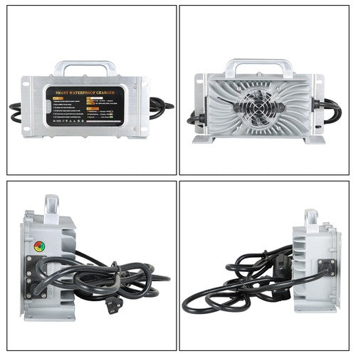 Solid Spare Golf Cart For Club Car DS Precedent Battery Charger 48 Volt 15 Amp 3 Pin Round