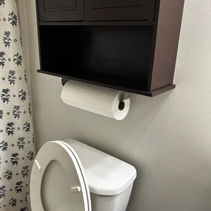 Solid Spare Paper Towel Holder Under Cabinet Wall Mount Roll Rack for Kitchen Bathroom