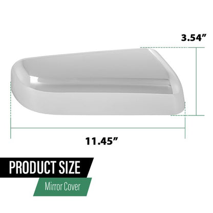 Solid Spare 2pcs Mirror Cover Set Fit For 2009-2014 Ford F150 Upper Cap Chrome Left & Right