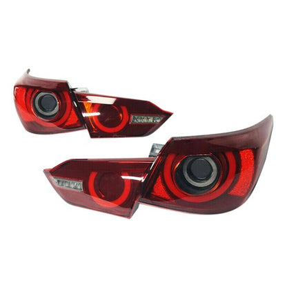 4PCS For 2014-2017 INFINITI Q50  LED Tail Lights Lamp RED Skyline V37 400R Style
