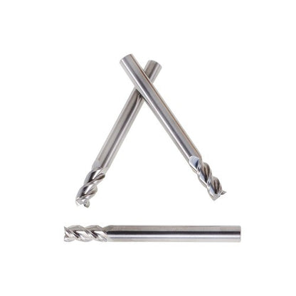 Solid Spare 3 Pcs 1/4" Alu-Power 3 Flute Regular Carbide End Mill For Aluminum