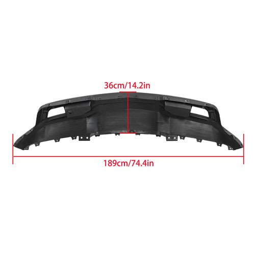 Solid Spare Black Plastic Front Bumper W/O Vents For 2019-2021 Chevrolet Silverado 1500