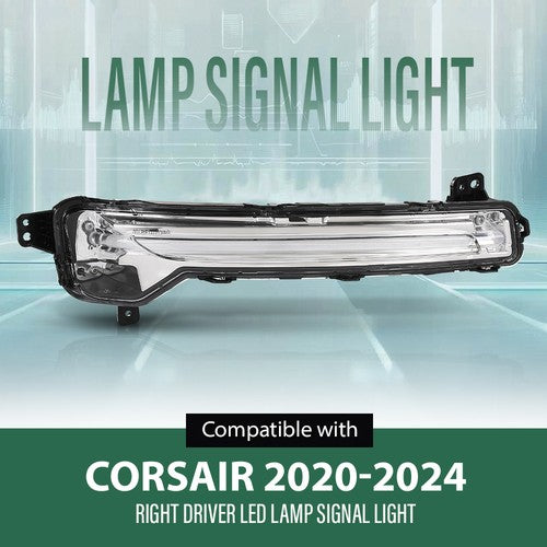 Solid Spare LED Turn Signal Light Assembly Right Side Fit For 2020-2025 Lincoln Corsair