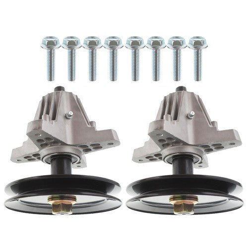 Solid Spare For Troy Bilt MTD 618-06991 918-06991 2x Spindle Assembly W/Pulley Bolt