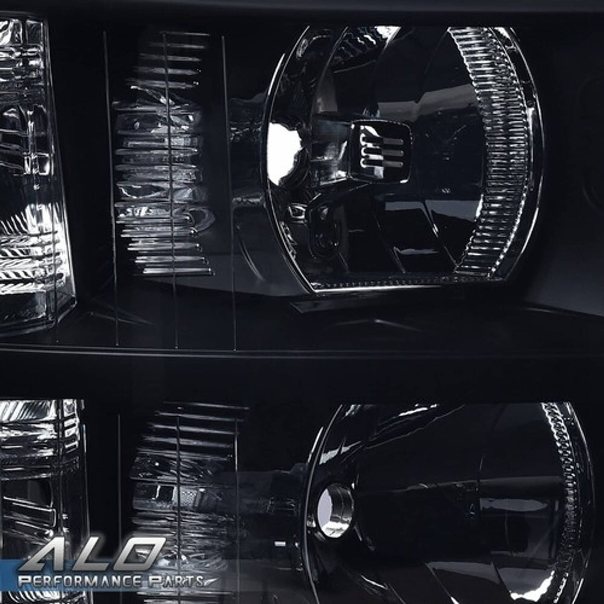 Solid Spare Fit For 07-13 Chevy Silverado 1500/2500/3500 Smoke Lens Black Housing Headlights