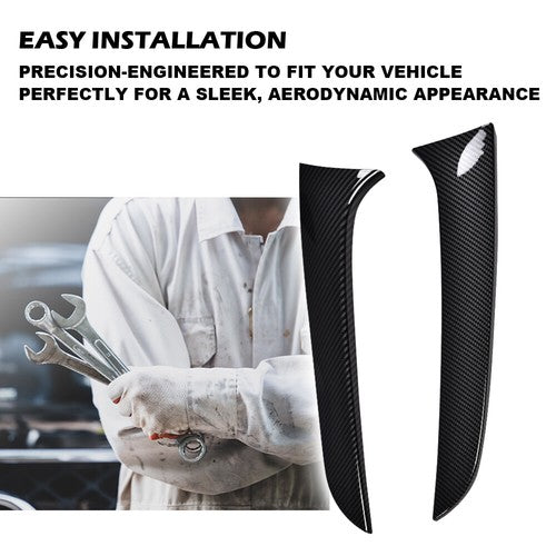 Solid Spare Fit For 12-19 BMW F20 F21 Carbon Look Rear Trunk Side Wings Spoilers Panels