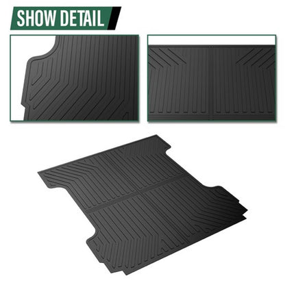 Solid Spare Fit For 2007-2018 Chevrolet Silverado GMC Sierra 5.8FT TPE Truck Bed Mat Liner