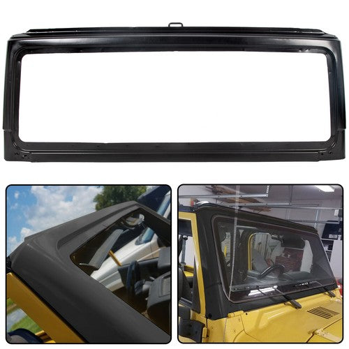 Solid Spare Black Front Windshield Frame For 2003 -2006 Jeep Wrangler TJ 55395014AB