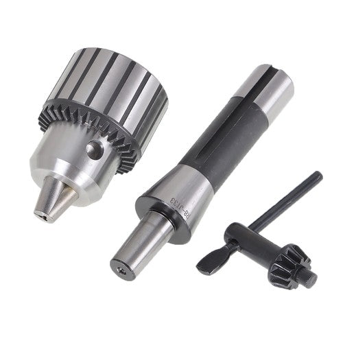 Solid Spare 1/8"- 5/8" Heavy Duty Keyed Drill Chuck with R8 Shank & Key in Prime Quality