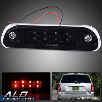 Solid Spare Fit For 1999-2004 Grand Cherokee Black/Clear LED Third 3rd Brake Light Tail Lamp