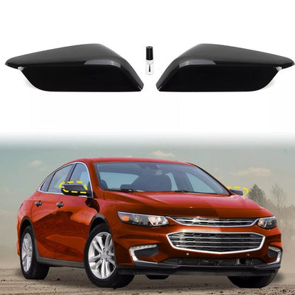 Solid Spare For Chevrolet Malibu 2016-2024 Driver & Passenger Side Mirror Cover Cap w/Glue