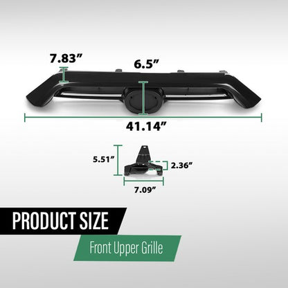 Solid Spare Front Bumper Upper Grille w/ Chrome Trim Fit For 2021-2024 Toyota 4Runner