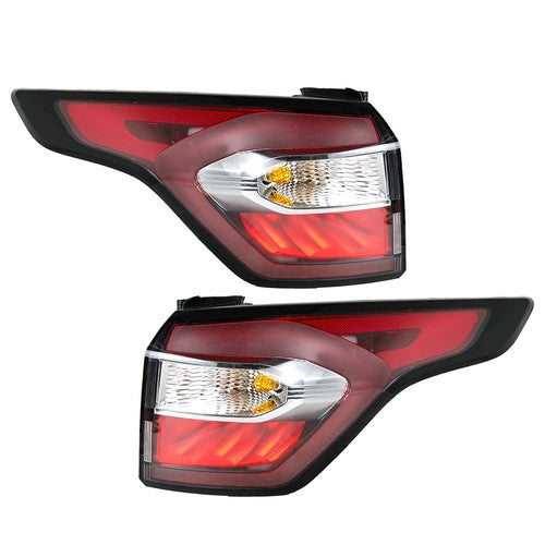 Solid Spare For 2017-2019 Ford Escape Kuga 2pcs Left+Right Red Rear Tail Light Brake Lamp